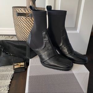 ASOS Rhodes Premium Leather Loafer Sock Boots